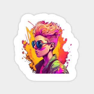 Colourful Girl LGBT design for Pride Month: celebrate diversity and acceptance. Sticker